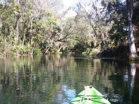 paddling Silver River, Fort King Waterway
